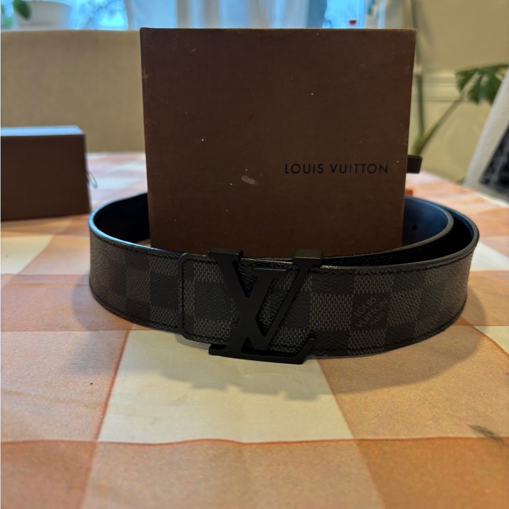 Louis Vuitton Black Checkered Belt - Picture 2 of 3